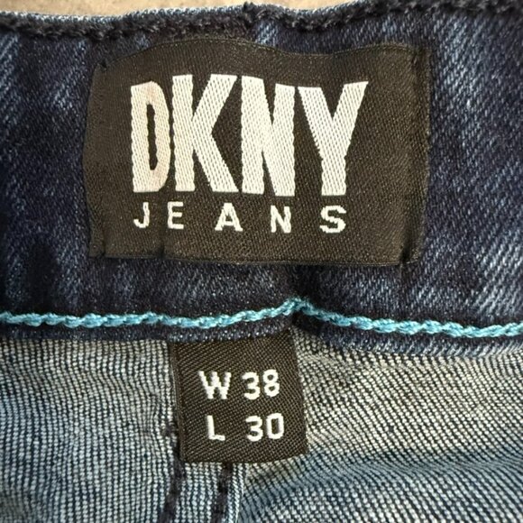 DKNY Jeans Bedford Slim Fit Dark Wash Denim - Size 38x30 - Picture 3 of 10
